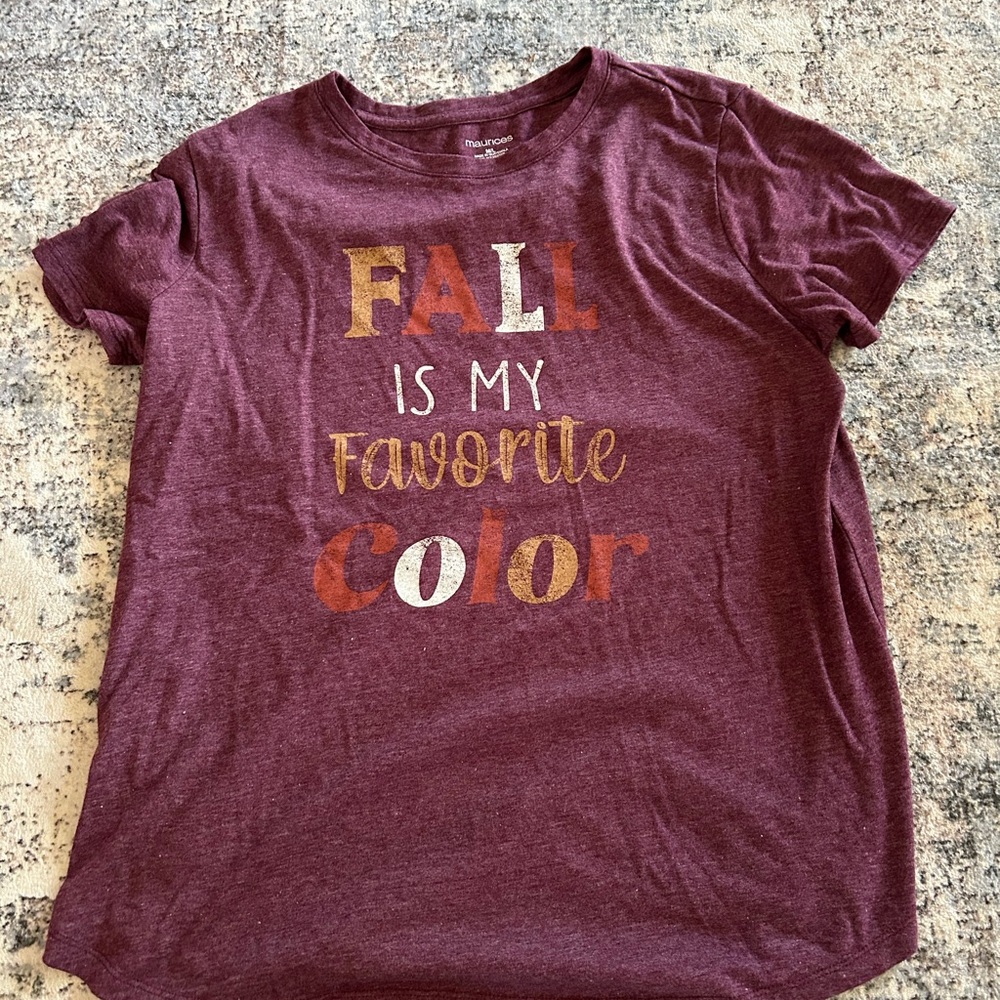 Maurices Burgundy Crew Neck Tee